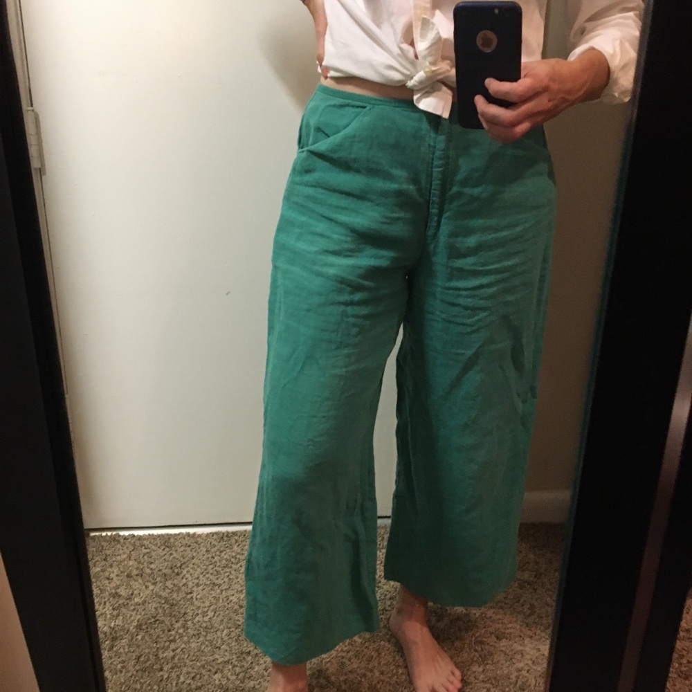 Eileen Fisher small petite crops linen